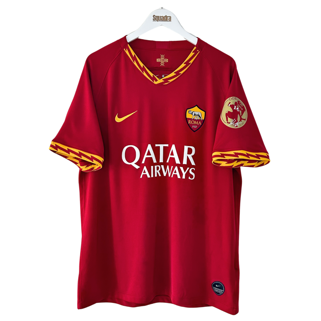 2019-20 Roma Home Shirt - XL - De Rossi 16 - Farewell Patch