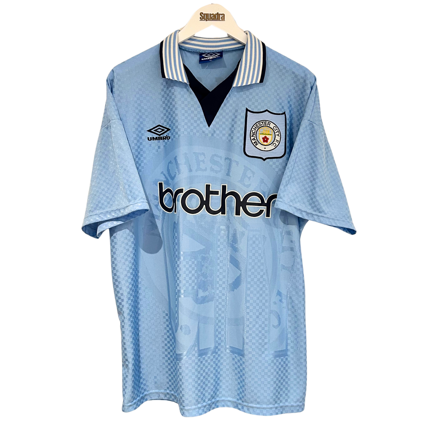 1995-97 Manchester City Home Shirt - XL - Kinkladze 7